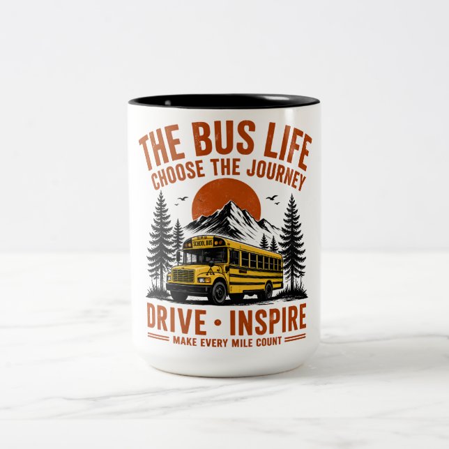 Die Bus Leben Retro Berg Kaffeetasse - Wählen Sie  (Mittel)