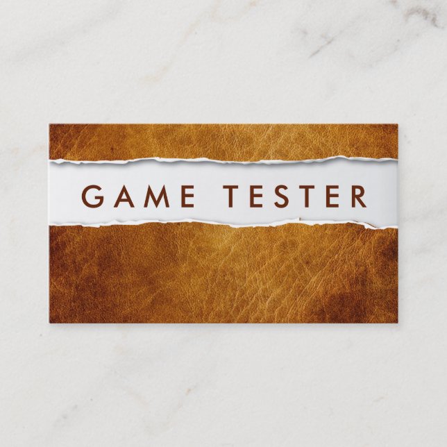 Die Business-Karte für das alte, gerissene Papier Visitenkarte (Vorderseite)