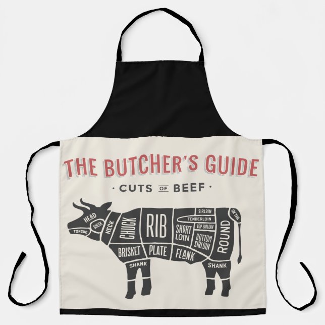 Die Butcher führen Teile von Rindfleisch Schürze (Vorderseite)