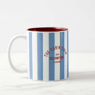 Die Cabin Crew Custom Wappen Blue Park Streifen Zweifarbige Tasse