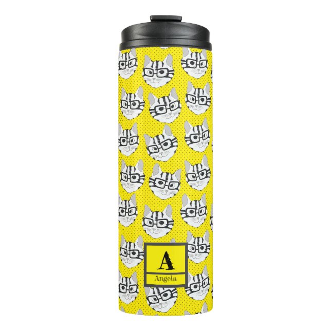 Die Cadstudios Gelb Thermosbecher (Vorderseite)