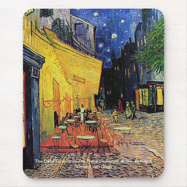 Die Cafeteria-Terrasse auf dem Platz du forum, Arl Mousepad (Vorne)