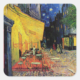 Die Cafeteria-Terrasse auf dem Platz du forum, Arl Quadratischer Aufkleber