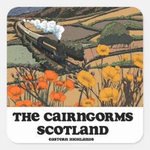 Die Cairngorms Schottland Quadratischer Aufkleber