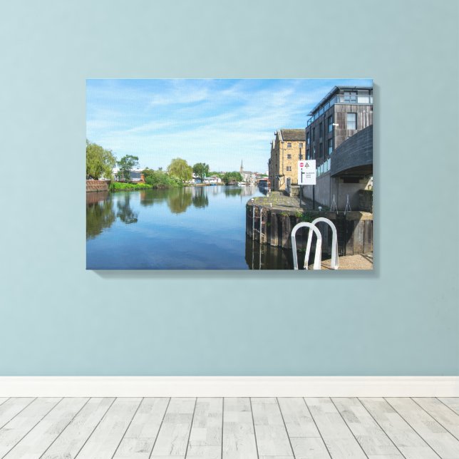 Die Calder & Hebble Navigation, Wakefield Leinwanddruck (Insitu (Holzboden))