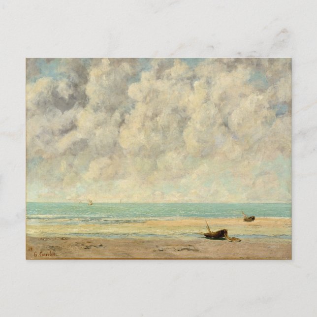 Die Calm Sea Gustave Courbet Beach Print Postkarte (Vorderseite)