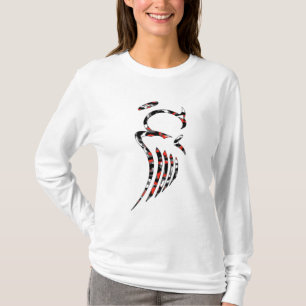 Die Camouflage-EngelHoodie der Frauen roter T-Shirt
