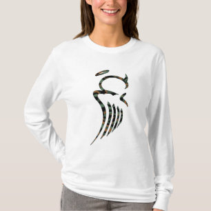 Die Camouflage-EngelHoodie der Frauen T-Shirt