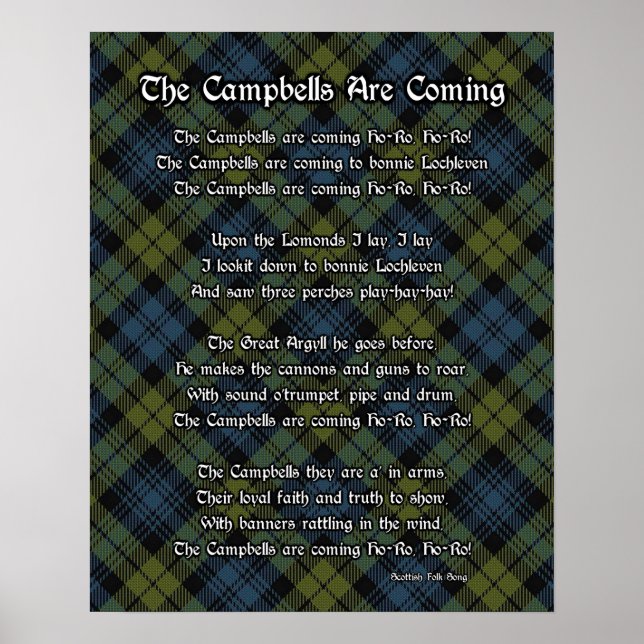 Die Campbells kommen aus Tartan Print Poster (Vorne)