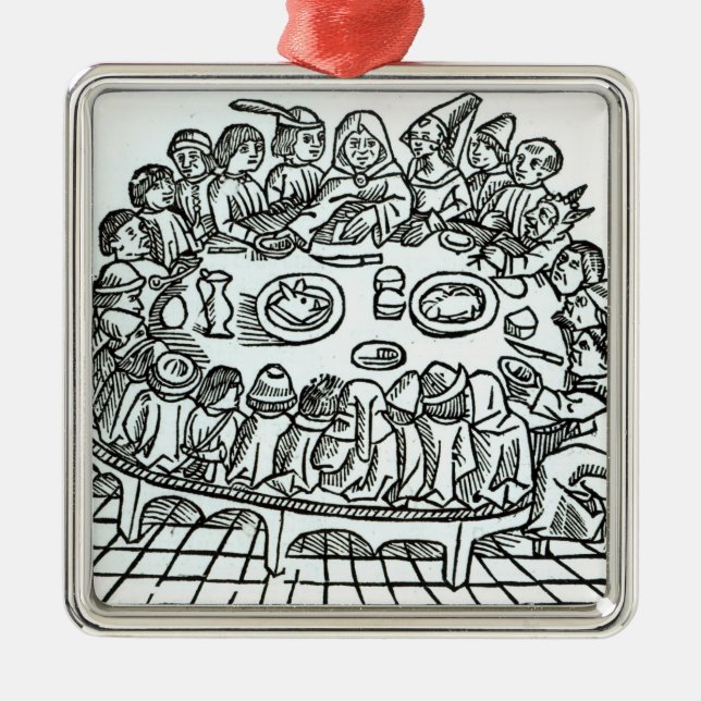 Die Canterbury-Pilger Silbernes Ornament (Vorne)