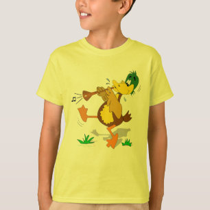 Die Cartoon-Ente, die Zurna spielt, scherzt Shirt