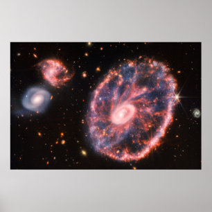 Die Cartwheel-Galaxie MIRI & NIRCam JWST Poster