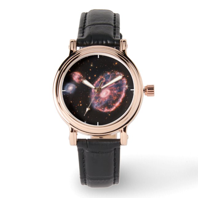 Die Cartwheel Galaxie und ihre Begleitgalaxien. Armbanduhr (Vorderseite)
