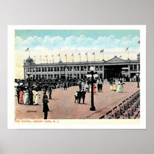 Die Casino Boardwalk, Asbury Park, NJ Vintage Poster