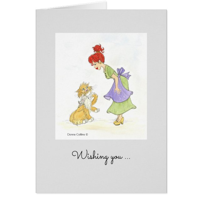 Die Cat Birthday Card (Vorne)