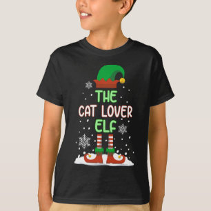 Die Cat Lover Elf Funny Familie passt Weihnachten T-Shirt