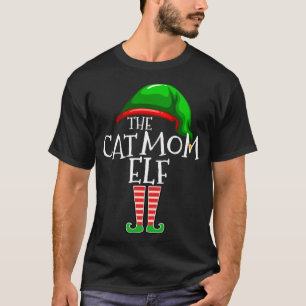 Die Cat Mama Elf Matching Familie Weihnachtsgesche T-Shirt