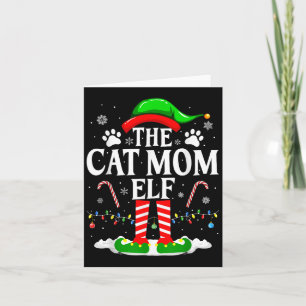 Die Cat Mama Elf Xmas Funny Cats über Weihnachten  Karte