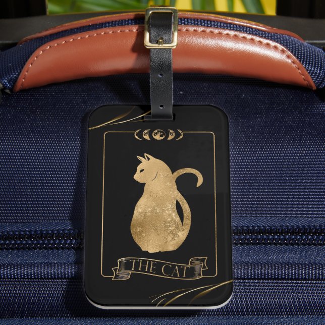 Die Cat Tarot Card Gepäckanhänger (Vorderseite Insitu 2)