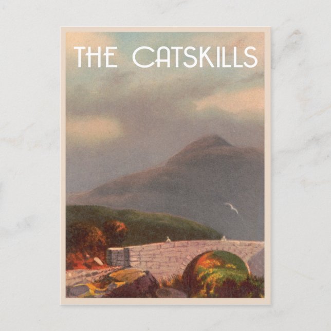 Die Catskill Mountains vintage Postkarte (Vorderseite)
