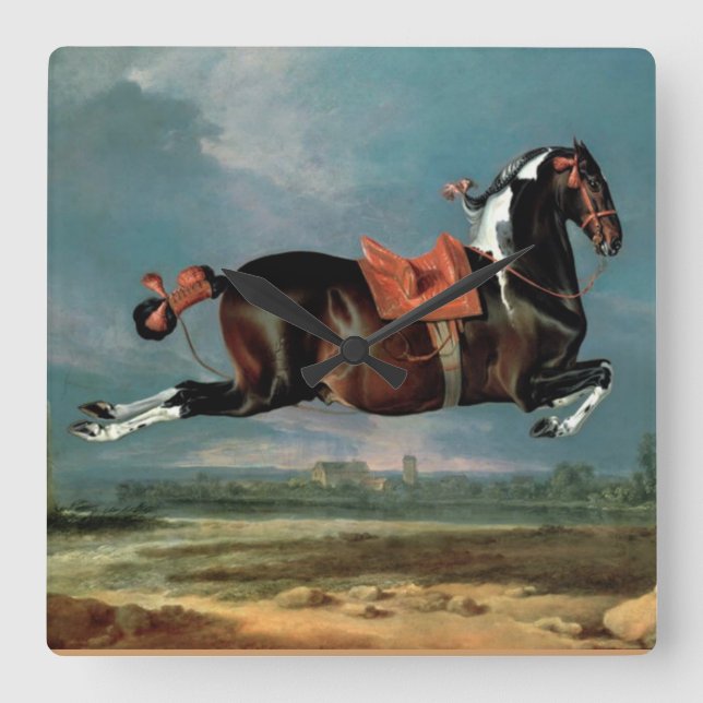 Die "Cehero"-Aufzucht des Piebalds Quadratische Wanduhr (Vorderseite)