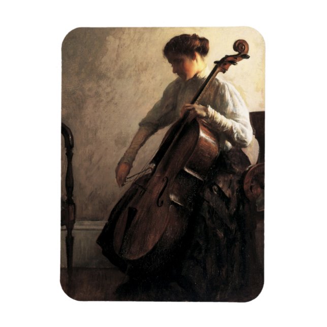Die Cellist (von Joseph DeCamp) Magnet (Vertikal)
