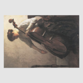 Die Cellist (von Joseph DeCamp) Seidenpapier