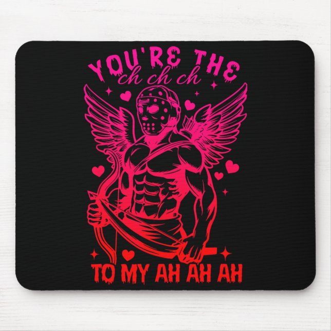 Die ch ch ch zu ah ah ah Horror-Parodie Valentinst Mousepad (Vorne)