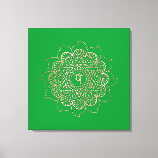 Die Chakras Anahata - verschlungene Canvas Leinwanddruck (Vorderseite)