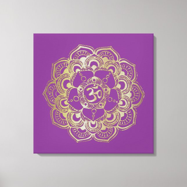 Die Chakras Sahasrara - verschlungene Canvas Leinwanddruck (Vorderseite)