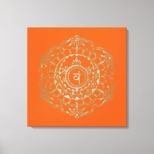 Die Chakras Svadhistana - Wrapped Canvas Leinwanddruck