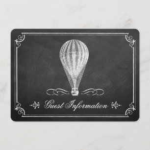 Die Chalkboard-Heißluftballon-Hochzeitskollektion Begleitkarte