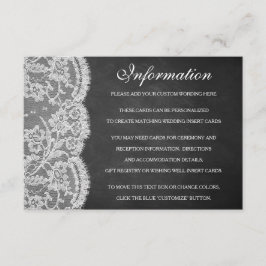 Die Chalkboard & Lace Wedding Collection Begleitkarte