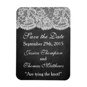 Die Chalkboard & Lace Wedding Collection Magnet