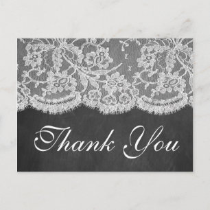 Die Chalkboard & Lace Wedding Collection Postkarte