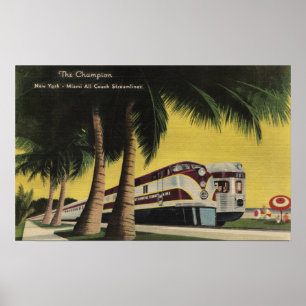 Die Champion Railroad nach New York City Poster
