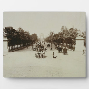 Die Champs Elysees, Paris (sepia Foto) Fotoplatte