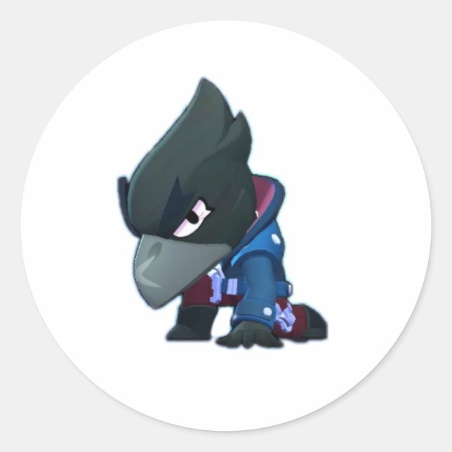 die chaotische Welt der Brawl Stars mit Sticks Gam Runder Aufkleber (Vorderseite)