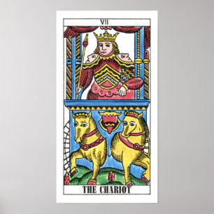 Die Chariot-Tarot-Karte Poster