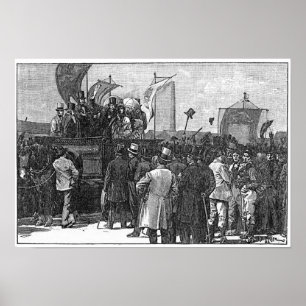 Die Chartist-Demonstration über Kennington Poster