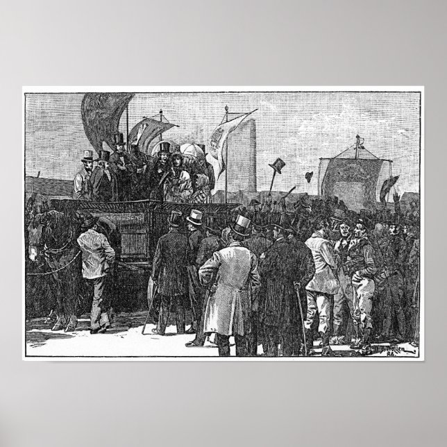 Die Chartist-Demonstration über Kennington Poster (Vorne)