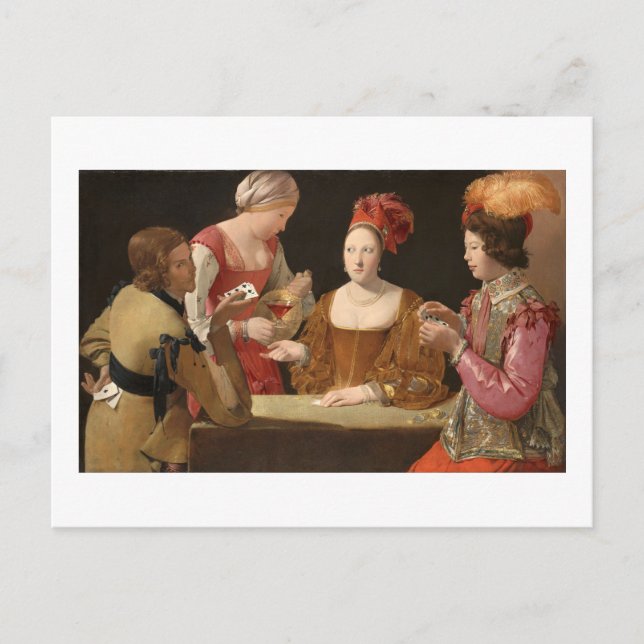 Die Cheat with the Ace of Clubs, La Tour Postkarte (Vorderseite)