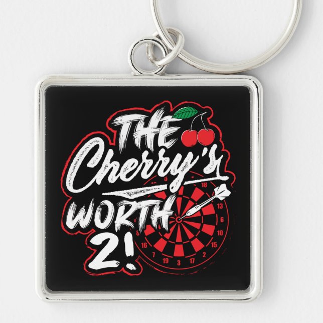 Die Cherry's Worth 2 Funny Dart Premium Schlüsselanhänger (Vorne)
