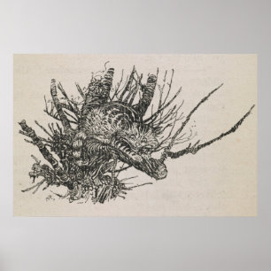 Die Cheshire-Katze im Baum Arthur Rackham Poster