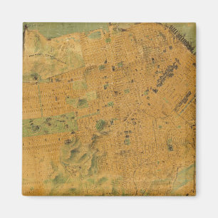 Die Chevalier-Karte von San Francisco Magnet