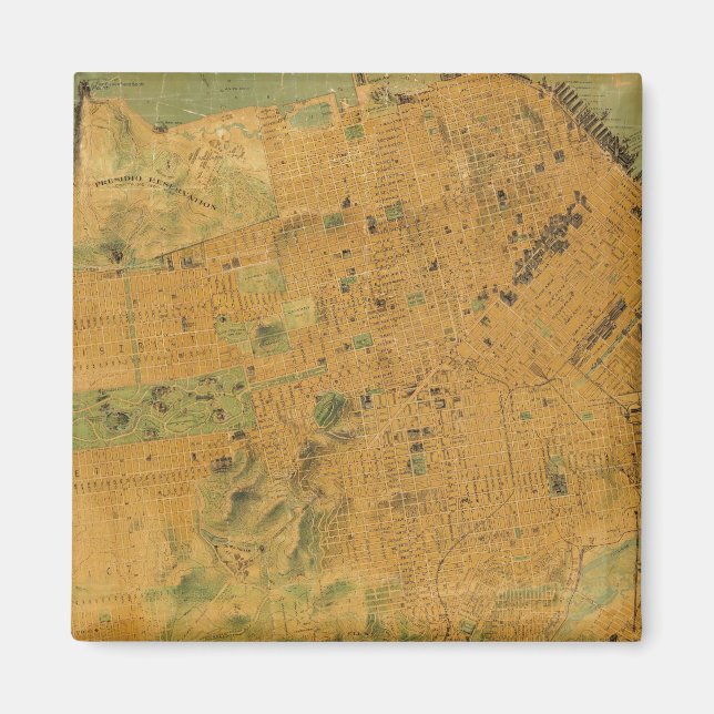 Die Chevalier-Karte von San Francisco Magnet (Vorne)