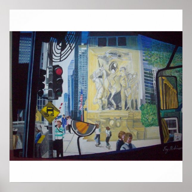 Die Chicago Michigan Ave. Brücke Poster (Vorne)