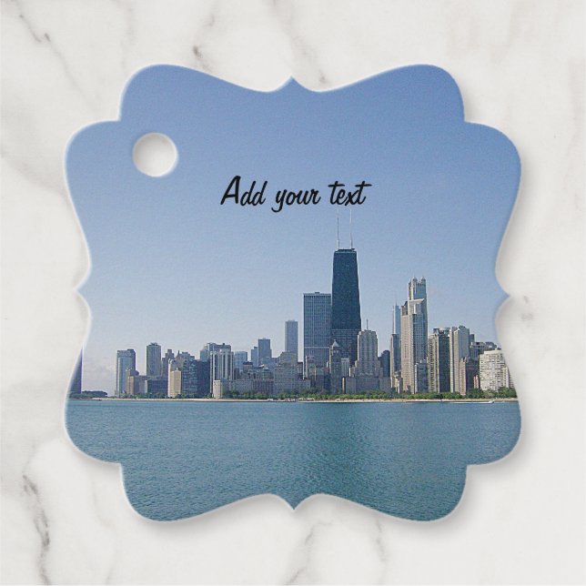 Die Chicago-Skyline Geschenkanhänger (Vorderseite)