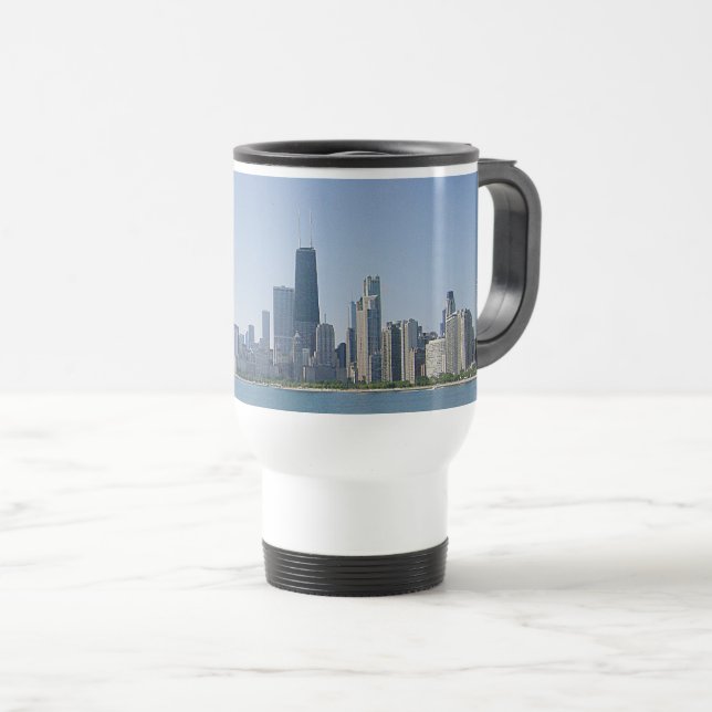 Die Chicago-Skyline Reisebecher (VorderseiteRechts)