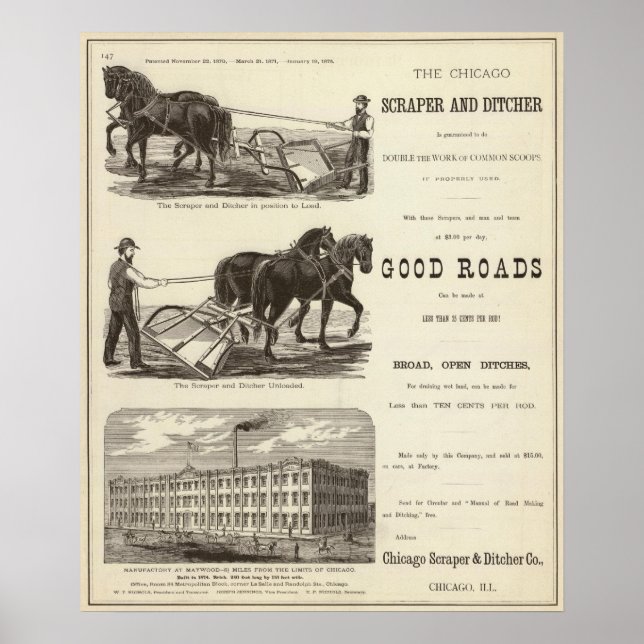 Die Chicagoer Scraper und Ditcher Poster (Vorne)